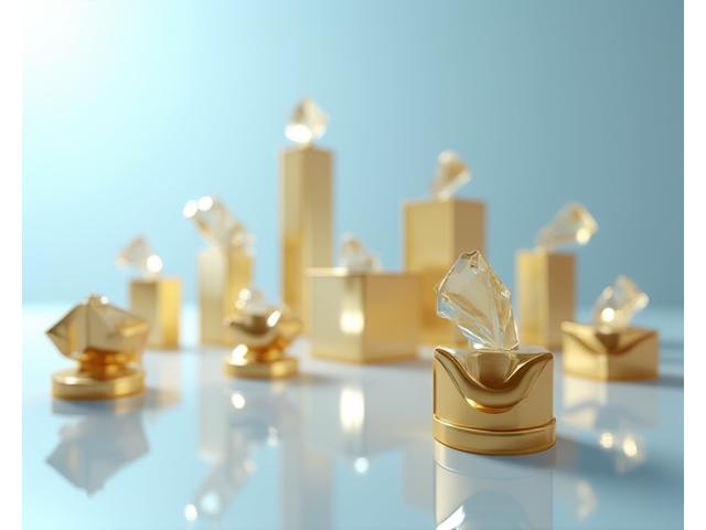 Illustration of various industry awards and accolades, signifying recognition and achievement