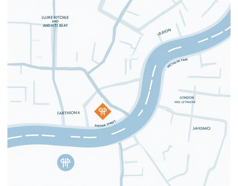 Map showing the location of Silkweave Advisory office on Regent Street, London