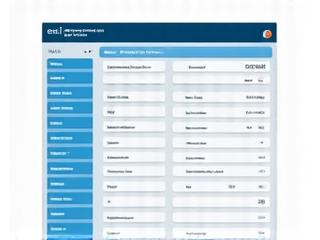 Illustration of a structured database interface with tables and fields