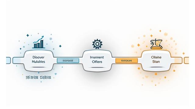 Infographic showing a clear, linear roadmap for technology implementation