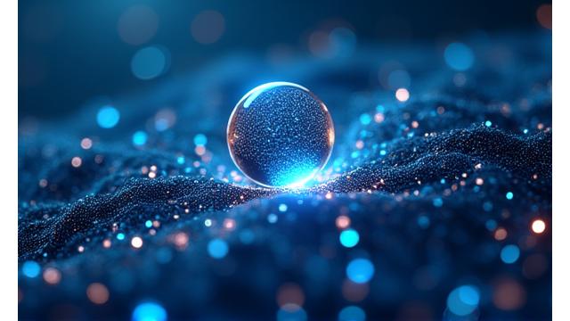 Abstract illustration of data streams and a magnifying glass, symbolizing data access and transparency.