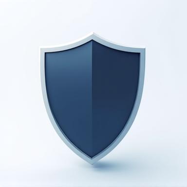 Stylized abstract shield icon with intricate, secure lines, representing protection and limited liability.